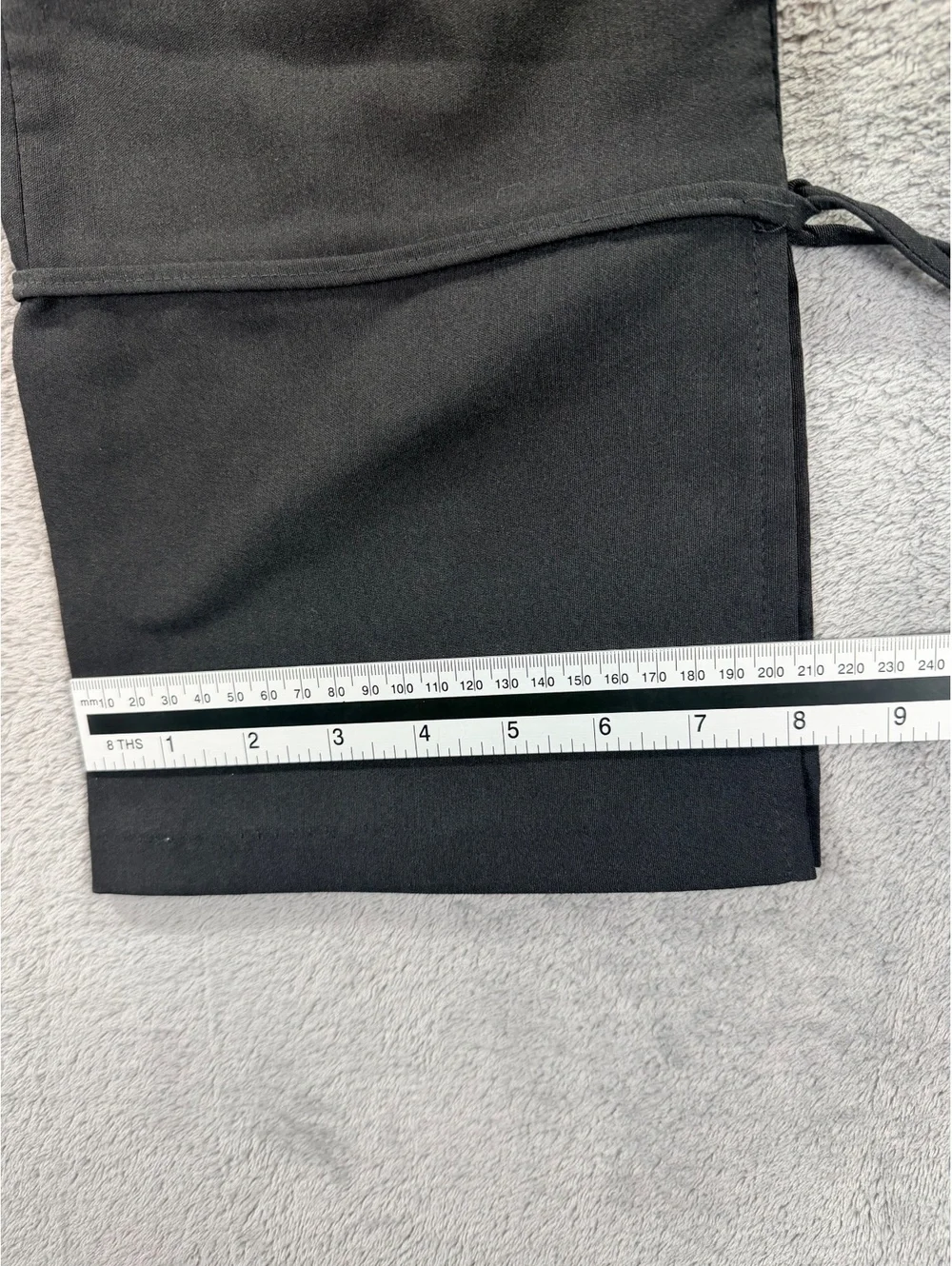 eVent Black Dress Pants with Ankle Ties, Size Medium